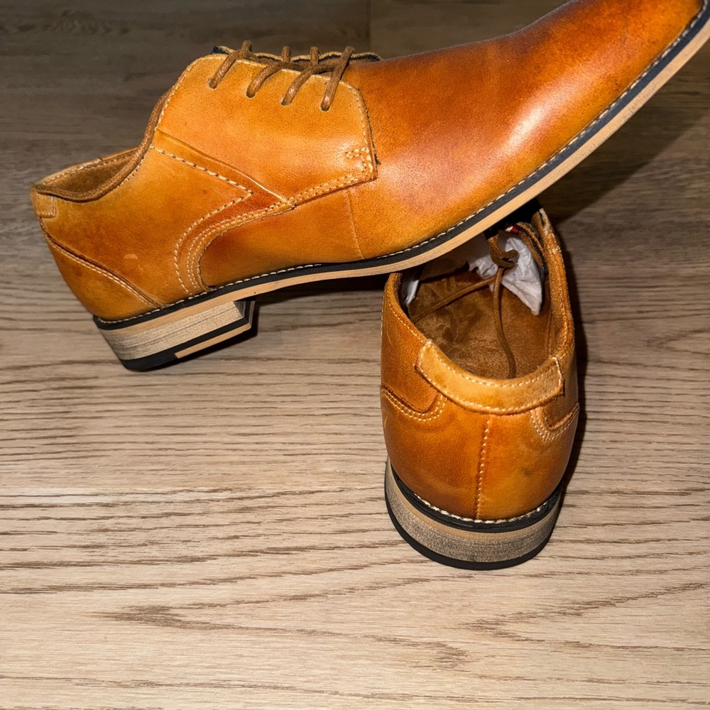 Men's Tan Leather Dress Shoes